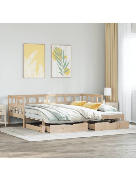 Válenda s přistýlkou a zásuvkami bez matrace 80x200 cm