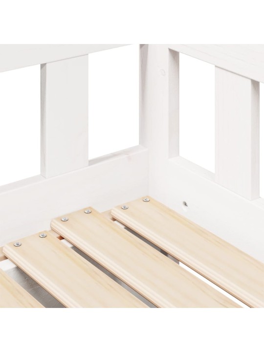 Válenda s přistýlkou a zásuvkami bez matrace bílá 80x200 cm