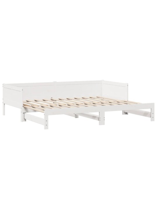 Válenda s přistýlkou a zásuvkami bez matrace bílá 80x200 cm