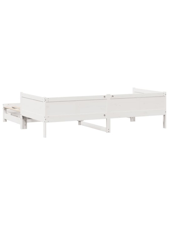 Válenda s přistýlkou a zásuvkami bez matrace bílá 80x200 cm