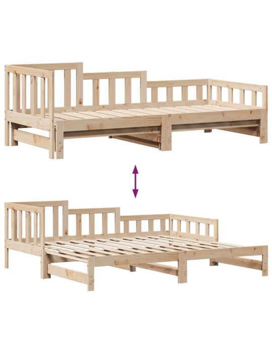 Válenda s přistýlkou a zásuvkami bez matrace 90x200 cm