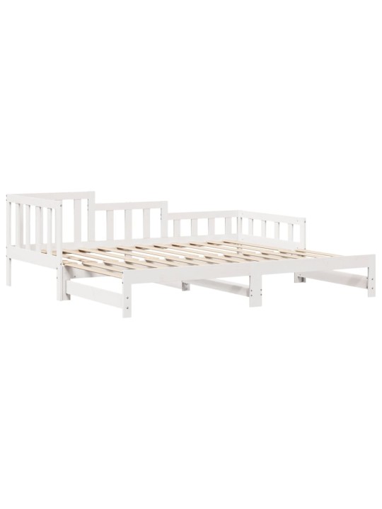 Válenda s přistýlkou a zásuvkami bez matrace bílá 90x200 cm