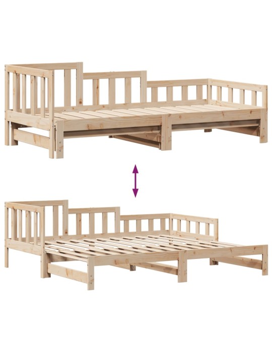 Válenda s přistýlkou a zásuvkami bez matrace 90x190 cm