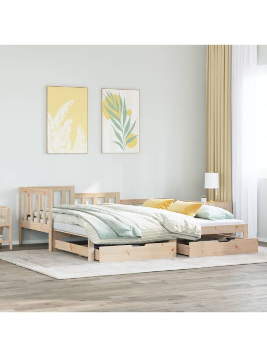 Válenda s přistýlkou a zásuvkami bez matrace 90x190 cm