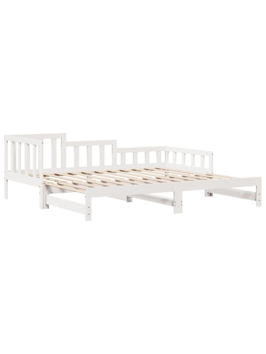 Válenda s přistýlkou a zásuvkami bez matrace bílá 90x190 cm