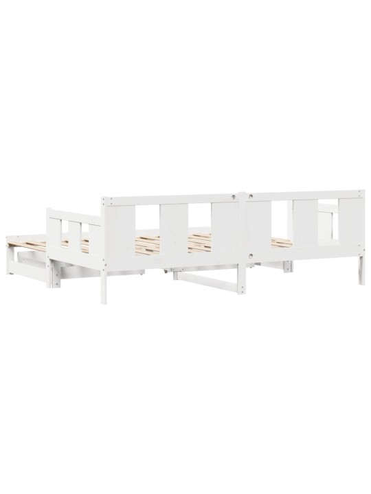 Válenda s přistýlkou a zásuvkami bez matrace bílá 90x200 cm