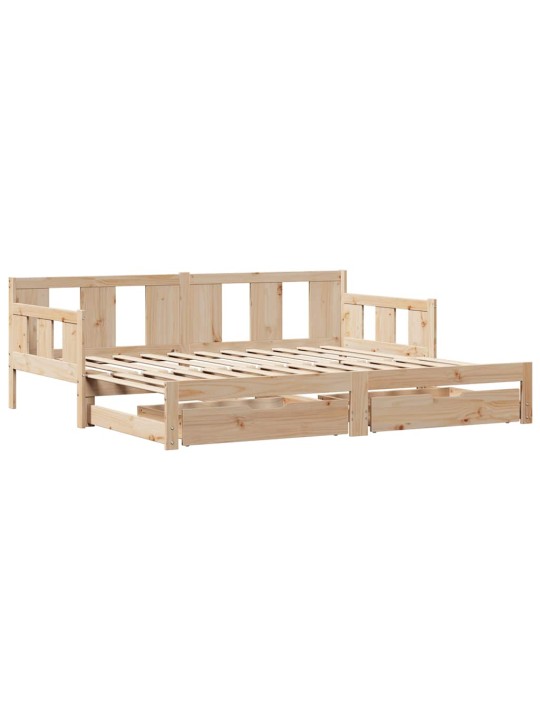 Válenda s přistýlkou a zásuvkami bez matrace 90x190 cm