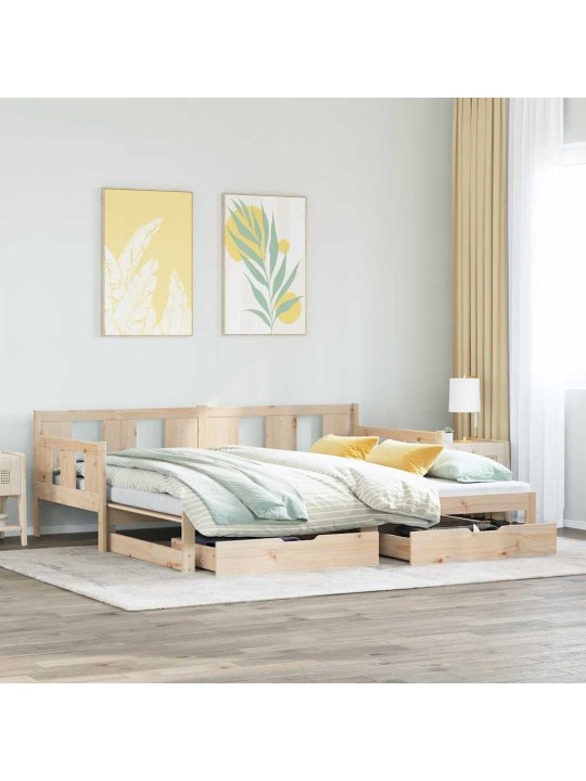 Válenda s přistýlkou a zásuvkami bez matrace 90x190 cm