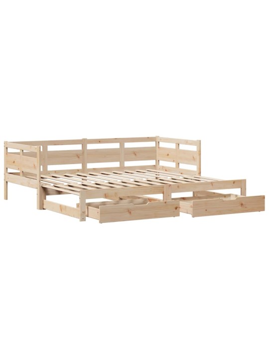 Válenda s přistýlkou a zásuvkami bez matrace 90x200 cm