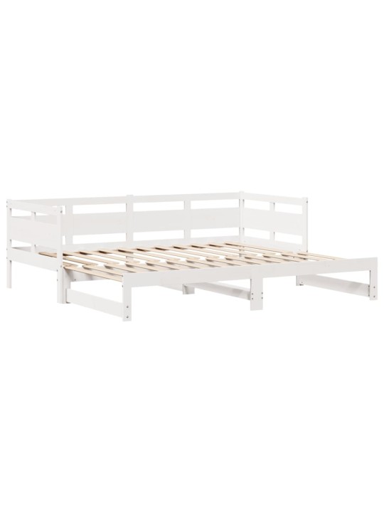 Válenda s přistýlkou a zásuvkami bez matrace bílá 90x200 cm