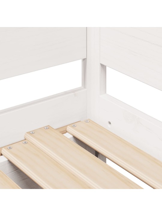 Válenda s přistýlkou a zásuvkami bez matrace bílá 90x200 cm