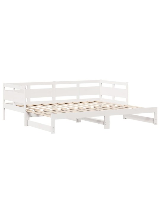 Válenda s přistýlkou a zásuvkami bez matrace bílá 90x190 cm