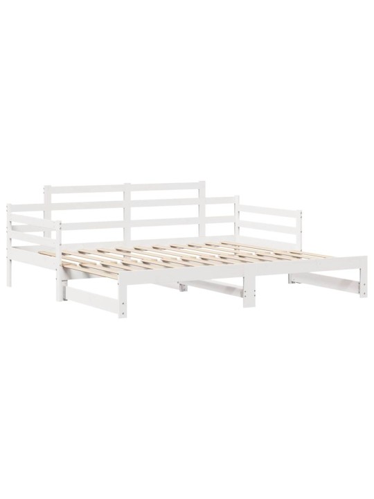 Válenda s přistýlkou a zásuvkami bez matrace bílá 90x200 cm