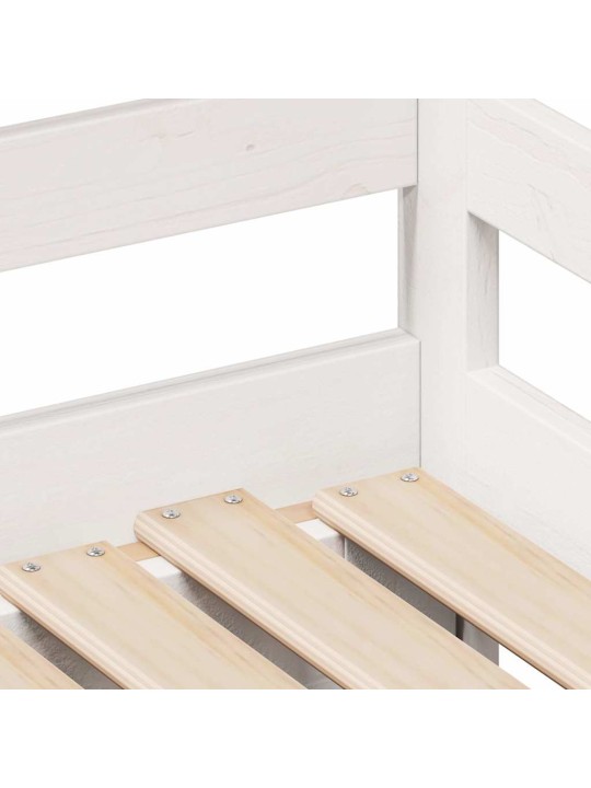 Válenda s přistýlkou a zásuvkami bez matrace bílá 90x200 cm