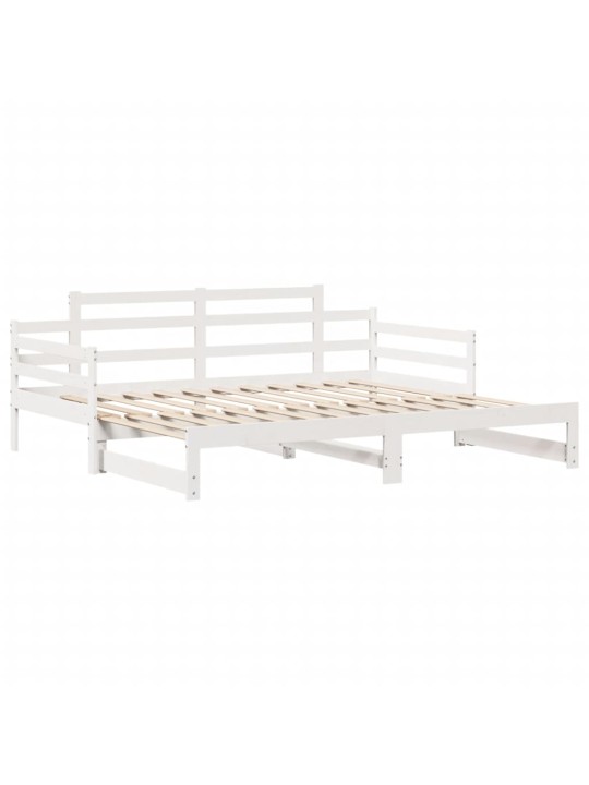 Válenda s přistýlkou a zásuvkami bez matrace bílá 80x200 cm