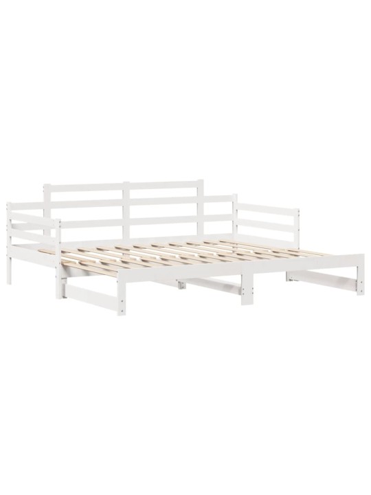 Válenda s přistýlkou a zásuvkami bez matrace bílá 90x190 cm