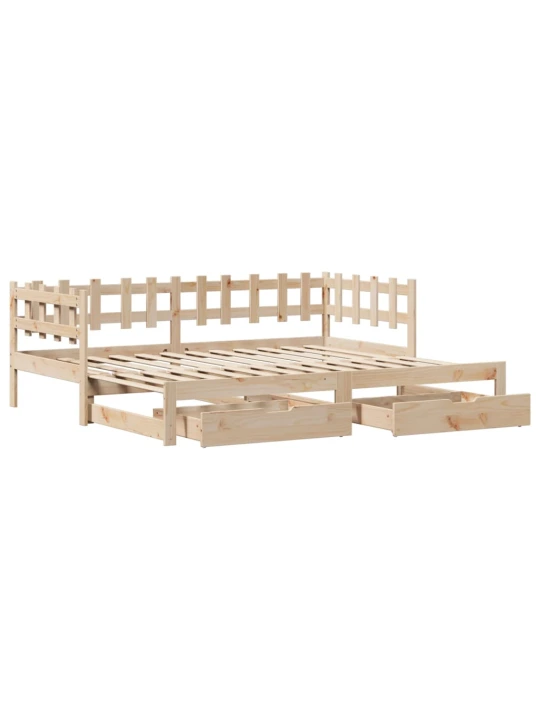 Válenda s přistýlkou a zásuvkami bez matrace 90x200 cm