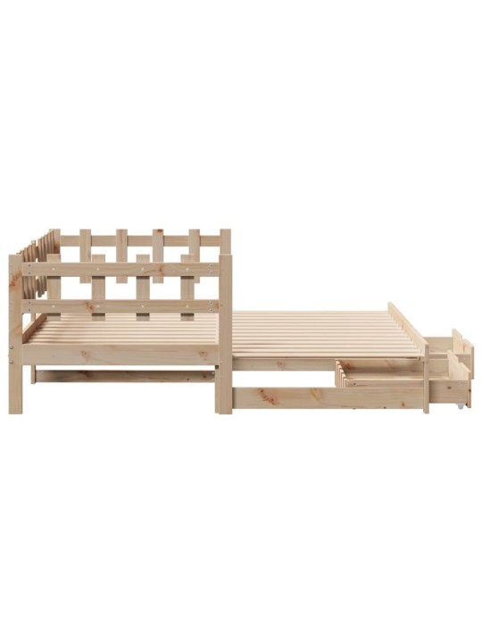 Válenda s přistýlkou a zásuvkami bez matrace 90x200 cm