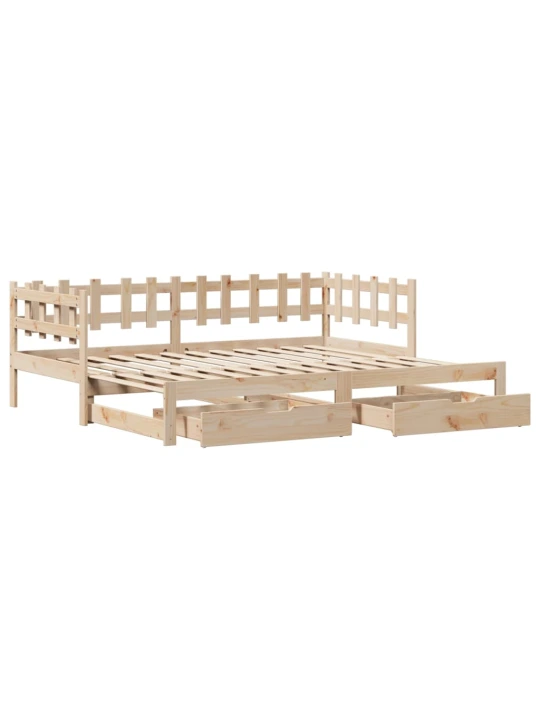 Válenda s přistýlkou a zásuvkami bez matrace 90x190 cm