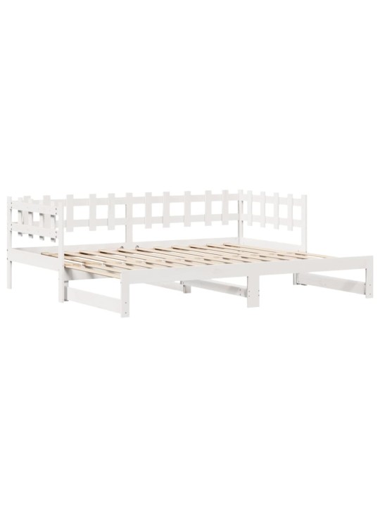Válenda s přistýlkou a zásuvkami bez matrace bílá 90x190 cm