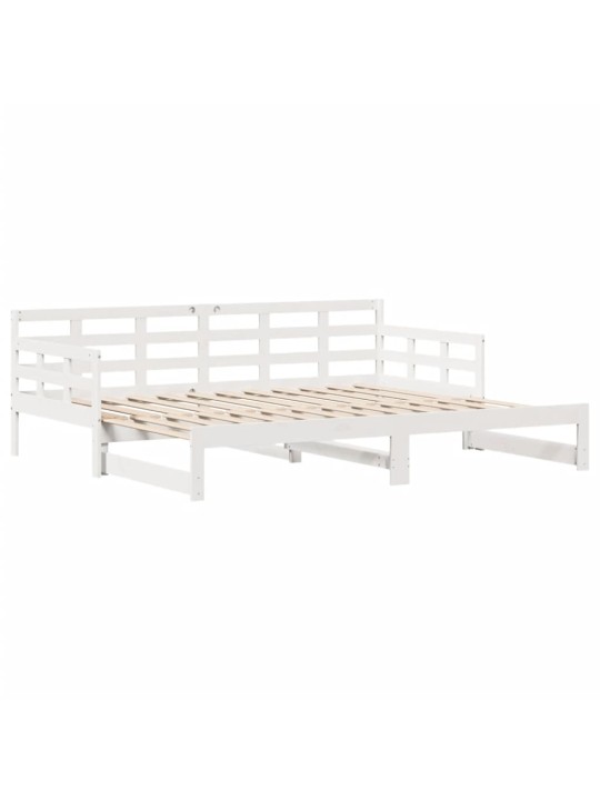 Válenda s přistýlkou a zásuvkami bez matrace bílá 90x200 cm