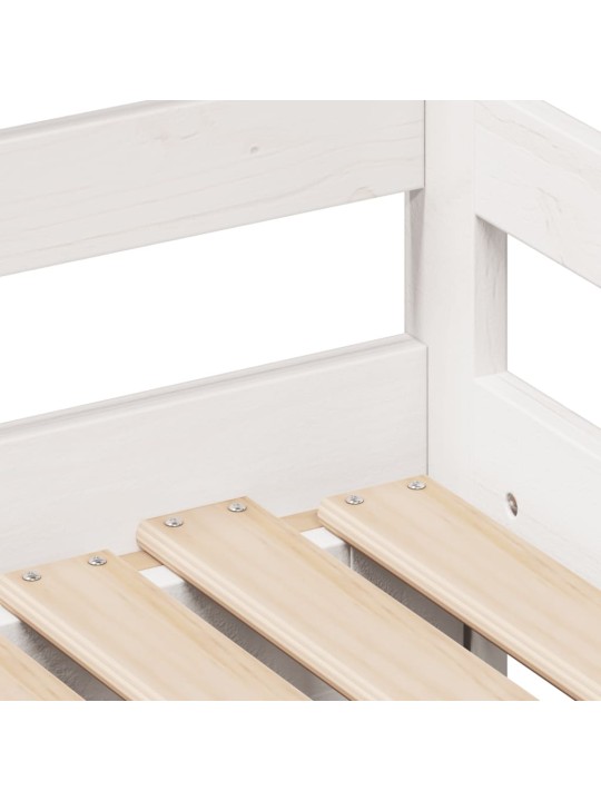 Válenda s přistýlkou a zásuvkami bez matrace bílá 90x200 cm