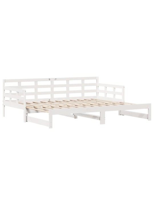 Válenda s přistýlkou a zásuvkami bez matrace bílá 80x200 cm