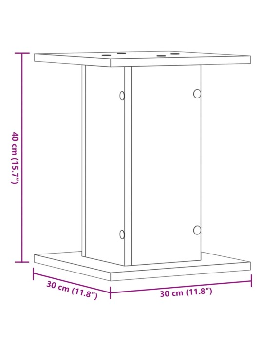 Stojany na reproduktory 2 ks dub sonoma 30x30x40 cm kompozit
