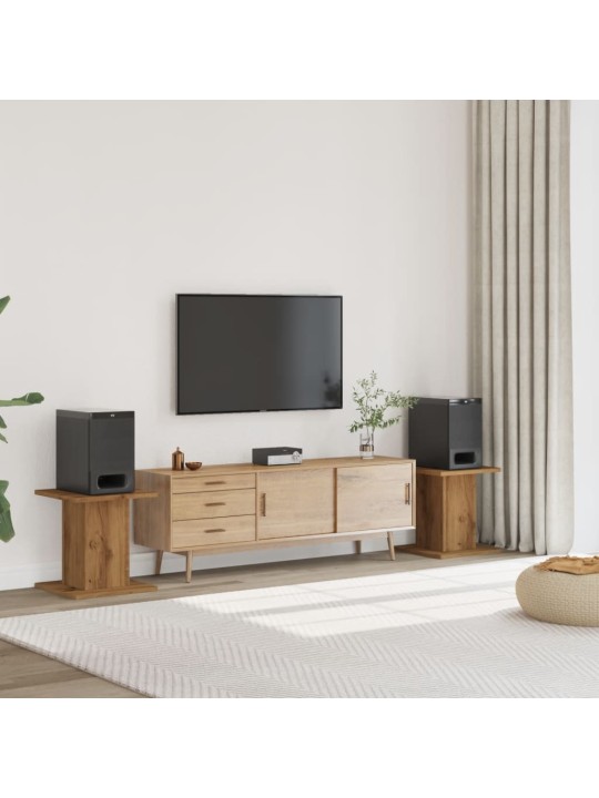 Stojany na reproduktory 2 ks dub artisan 30x30x40 cm kompozit