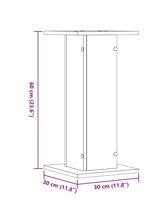 Stojany na reproduktory 2 ks dub sonoma 30x30x60 cm kompozit
