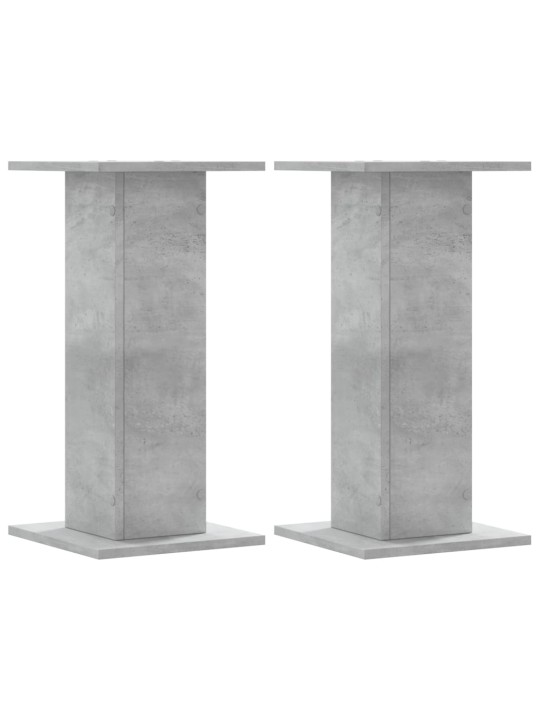 Stojany na reproduktory 2 ks betonově šedé 30x30x60 cm kompozit