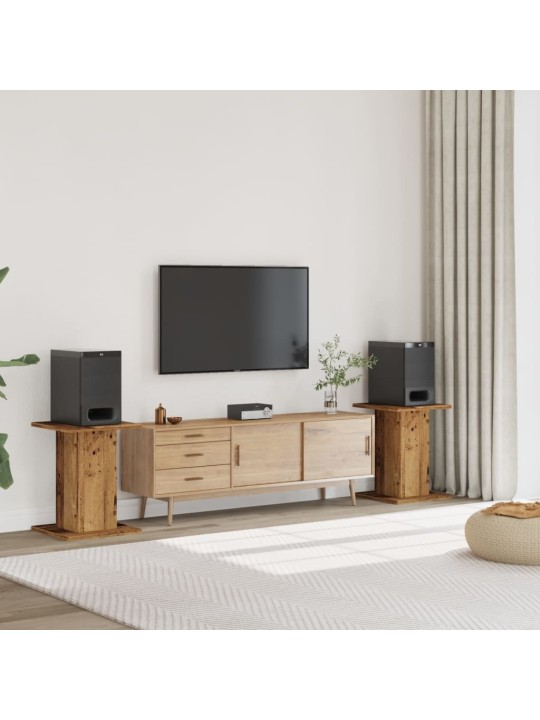 Stojany na reproduktory 2 ks old wood 30 x 30 x 60 cm kompozit