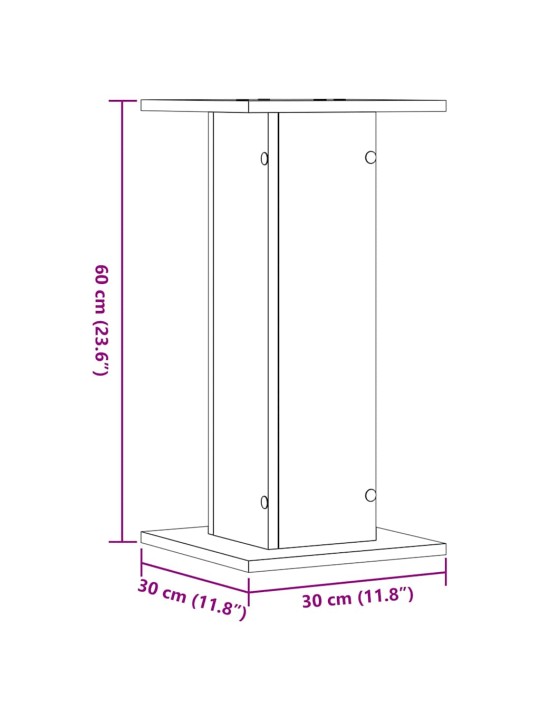 Stojany na reproduktory 2 ks dub artisan 30x30x60 cm kompozit