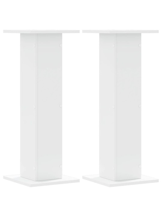 Stojany na reproduktory 2 ks bílé 30x30x80 cm kompozitní dřevo