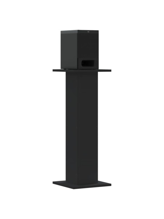 Stojany na reproduktory 2 ks černé 30x30x80 cm kompozitní dřevo