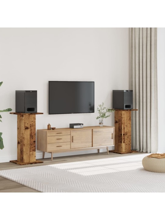 Stojany na reproduktory 2 ks old wood 30 x 30 x 80 cm kompozit