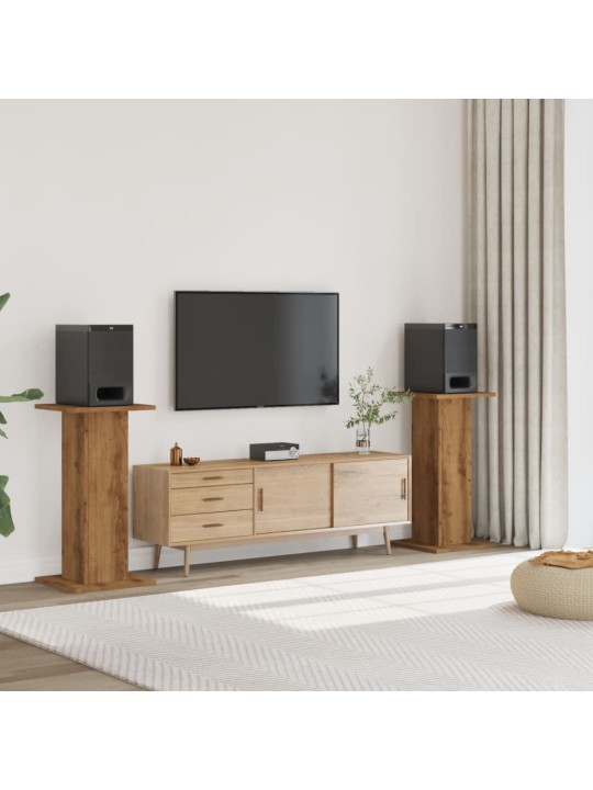 Stojany na reproduktory 2 ks dub artisan 30x30x80 cm kompozit