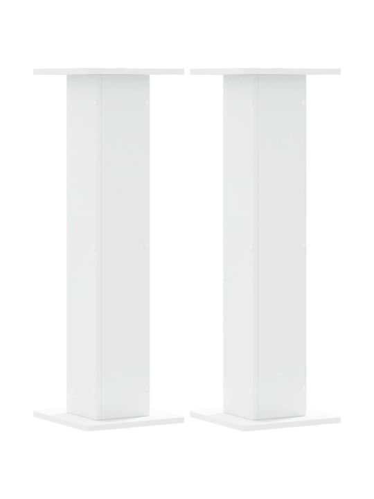 Stojany na reproduktory 2 ks bílé 30x30x95 cm kompozitní dřevo