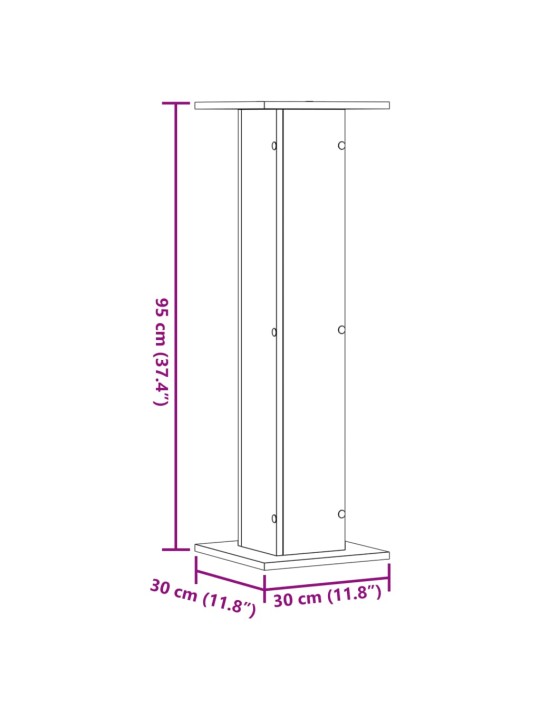 Stojany na reproduktory 2 ks dub sonoma 30x30x95 cm kompozit