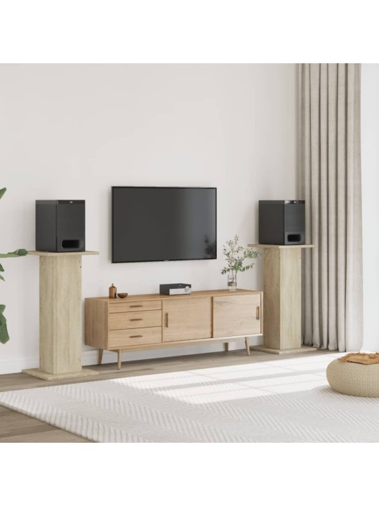 Stojany na reproduktory 2 ks dub sonoma 30x30x95 cm kompozit