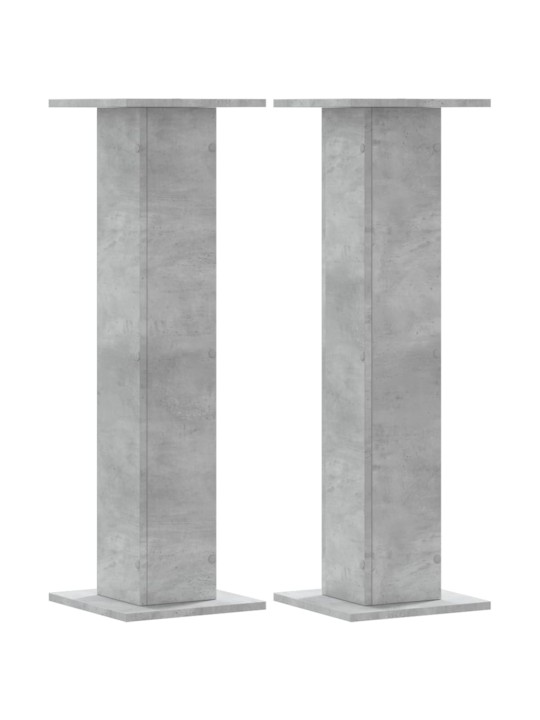 Stojany na reproduktory 2 ks betonově šedé 30x30x95 cm kompozit