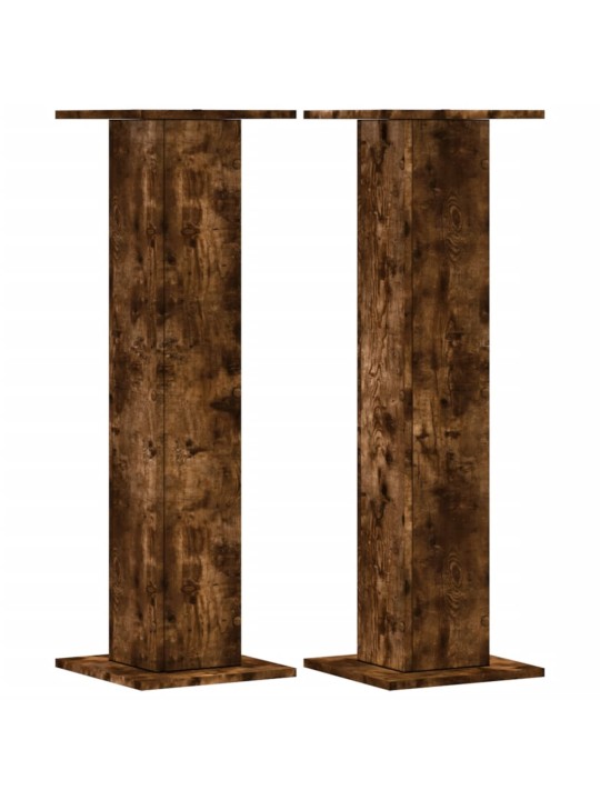 Stojany na reproduktory 2 ks kouřový dub 30x30x95 cm kompozit