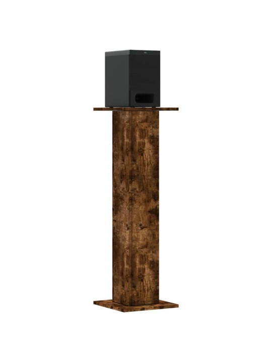 Stojany na reproduktory 2 ks kouřový dub 30x30x95 cm kompozit