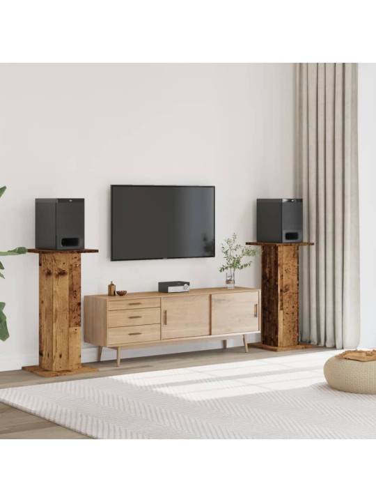 Stojany na reproduktory 2 ks old wood 30 x 30 x 95 cm kompozit