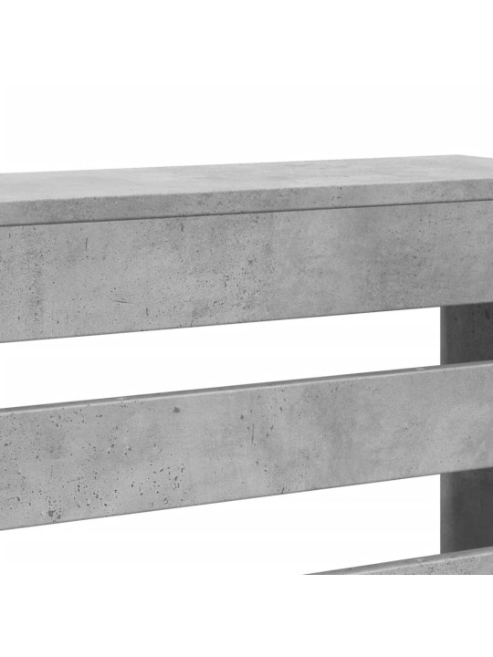 Kryt na radiátor betonově šedý 78 x 20 x 82 cm kompozitní dřevo