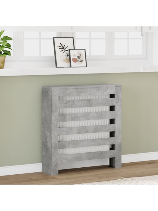 Kryt na radiátor betonově šedý 78 x 20 x 82 cm kompozitní dřevo