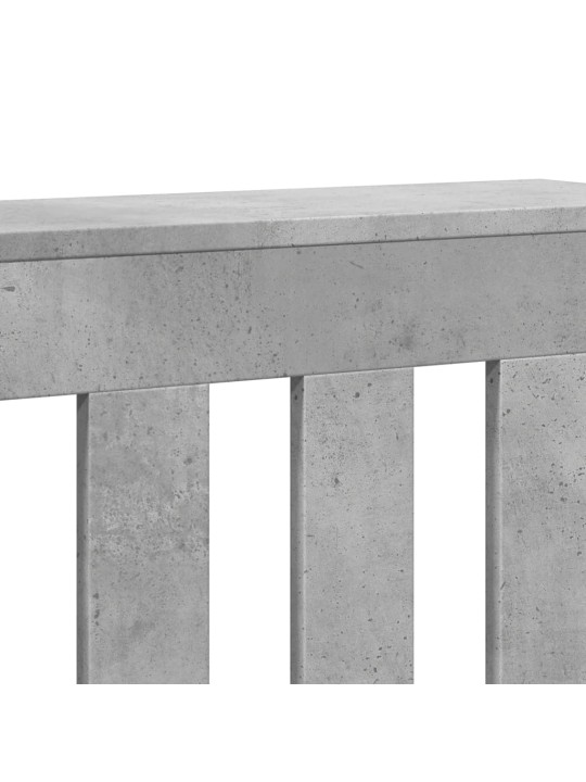 Kryt na radiátor betonově šedý 78 x 20 x 82 cm kompozitní dřevo