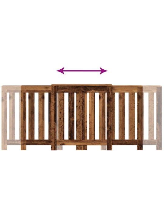 Kryt na radiátor old wood 205 x 21,5 x 83,5 cm kompozitní dřevo