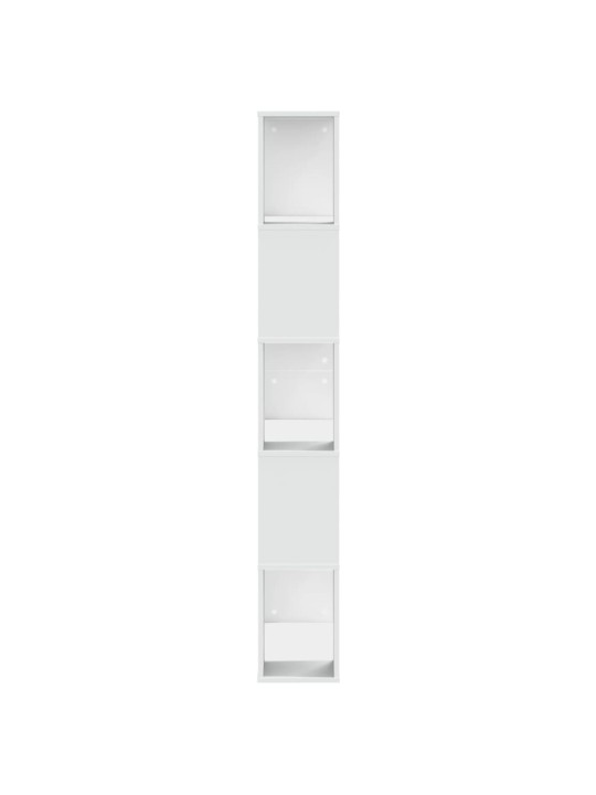 Knihovna 5patrová bílá 80,5 x 23,5 x 162,5 cm kompozitní dřevo