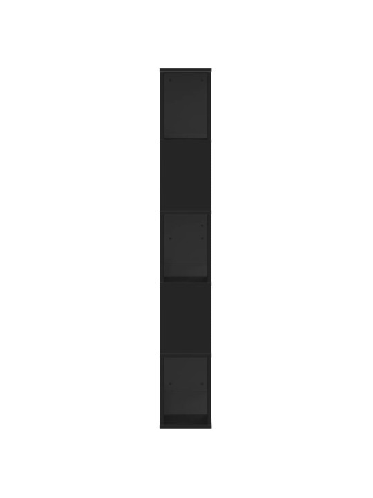 Knihovna 5patrová černá 80,5 x 23,5 x 162,5 cm kompozitní dřevo